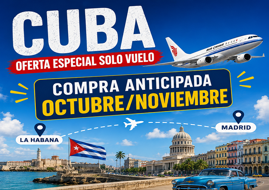 Oferta vuewlo a Cuba con Air China